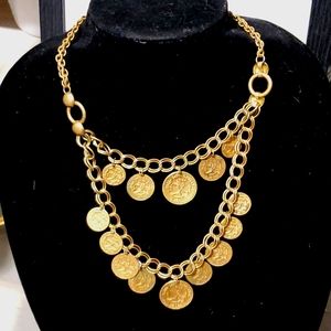 Double layer mock coin choker